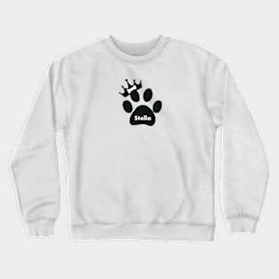 Stella name made of hand drawn paw prints Crewneck Sweatshirt